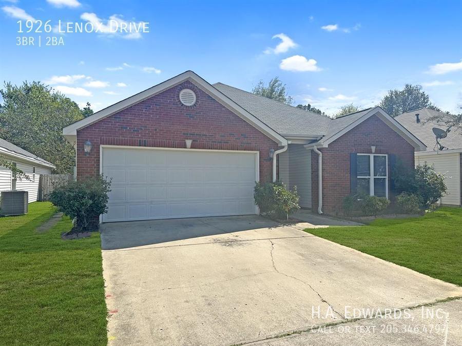 1926 Lenox Drive Tuscaloosa, AL 35404 H.A. Edwards